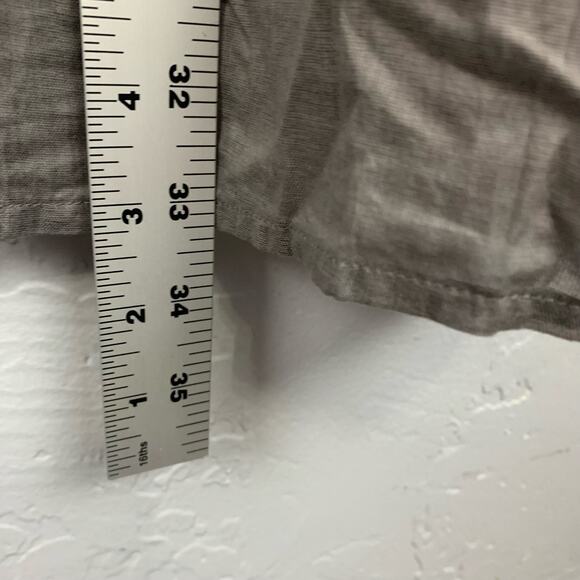 Garnet Hill Tunic Top Womens Extra Large Gray 3/4 Sleeve V Neck 100% Cotton - Picture 5 of 7